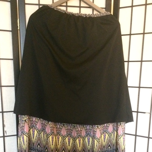 Multicolored maxi skirt- tribal and floral pattern Bisou - Picture 8 of 8